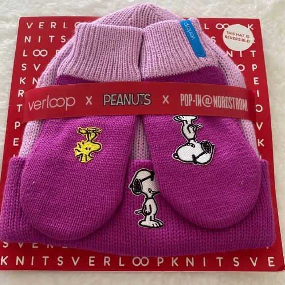 Reversible hat and mittens for kids - Picture 1 of 2